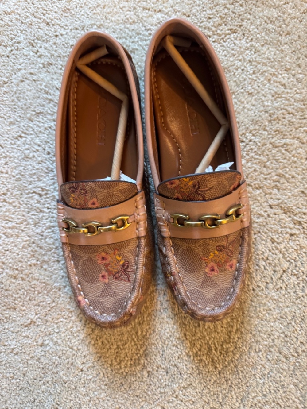New Coach Women's Floral Driver Shoes Size 5.5
